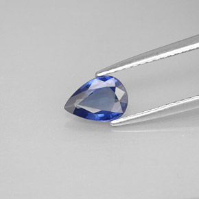 Zafiro azul natural de 0,62 ct, en forma de pera, VVS