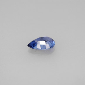Zafiro azul natural de 0,81 ct, en forma de pera, VVS