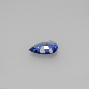 Zafiro azul natural de 0,66 ct, en forma de pera, VVS