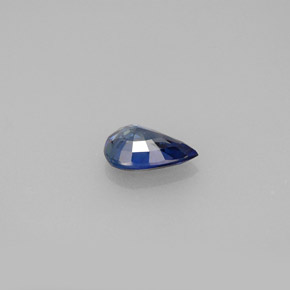 Zafiro azul natural de 0,74 ct, en forma de pera, VVS