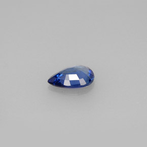 Zafiro azul natural de 0,69 ct, en forma de pera, VVS
