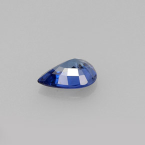 Zafiro azul natural de 0,75 ct, en forma de pera, VVS