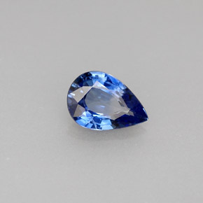 Zafiro azul natural de 0,72 ct, en forma de pera, VVS-VS