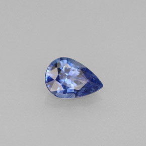 Zafiro azul natural de 0,72 ct, en forma de pera, VVS-VS