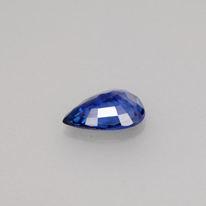 Zafiro azul natural de 0,66 ct, en forma de pera, VS