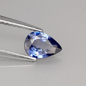 Zafiro azul natural de 0,64 ct, en forma de pera, VVS-VS