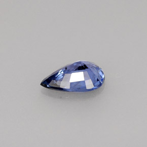 Zafiro azul natural de 0,64 ct, en forma de pera, VVS-VS