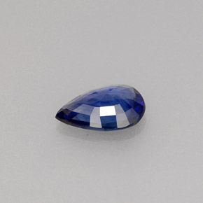 Zafiro azul natural de 0,63 ct, en forma de pera, VVS-VS
