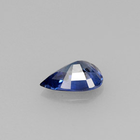 Zafiro azul natural de 0,71 ct, en forma de pera, VVS-VS
