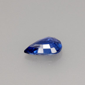 Zafiro azul natural de 0,72 ct, en forma de pera, VVS-VS