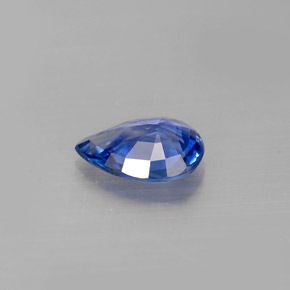 Zafiro azul natural de 0,67 ct, en forma de pera, VVS-VS