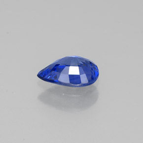 Zafiro azul natural de 0,67 ct, en forma de pera, VVS-VS