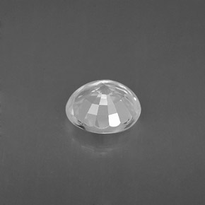 Zafiro blanco natural de 1,21 ct, corte redondo, VS