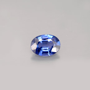 Zafiro azul natural de 0,87 ct, corte óvalo, VVS-VS