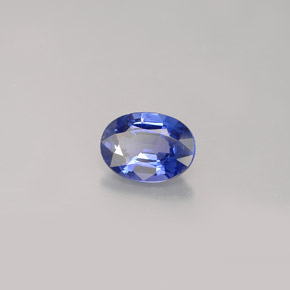 Zafiro azul natural de 0,87 ct, corte óvalo, VVS-VS