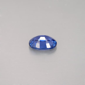 Zafiro azul natural de 0,87 ct, corte óvalo, VVS-VS