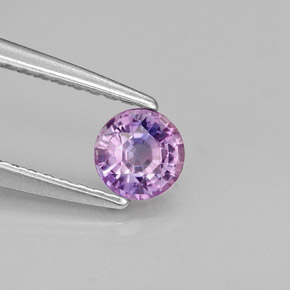 Zafiro violeta natural de 0,45 ct, corte redondo, VS