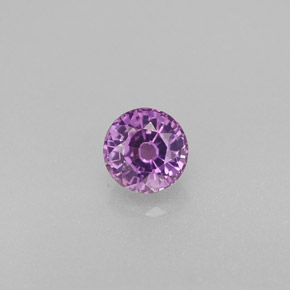 Zafiro violeta natural de 0,44 ct, corte redondo, VS