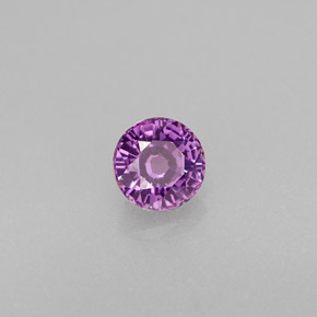 Zafiro violeta natural de 0,44 ct, corte redondo, VS