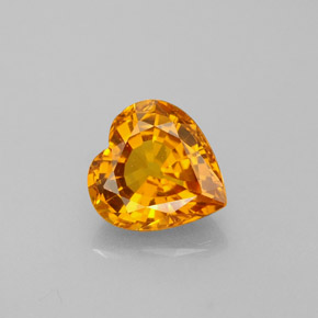 Zafiro naranja natural de 1,05 ct, forma de corazón, VVS-VS