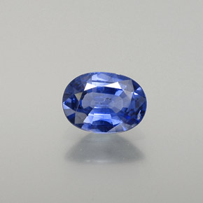 Zafiro azul natural de 0,76 ct, corte óvalo, VS-SI