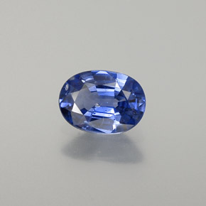 Zafiro azul natural de 0,76 ct, corte óvalo, VS-SI