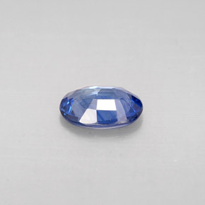 Zafiro azul natural de 0,77 ct, corte óvalo, VS