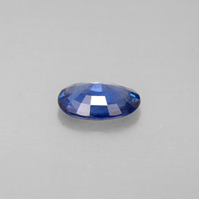 Zafiro azul natural de 0,76 ct, corte óvalo, VS