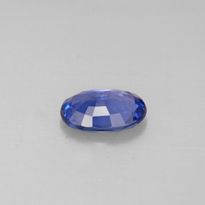 Zafiro azul natural de 0,85 ct, corte óvalo, VS