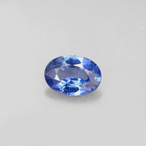 Zafiro azul natural de 0,73 ct, corte óvalo, VS-SI