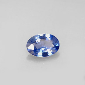 Zafiro azul natural de 0,73 ct, corte óvalo, VS-SI