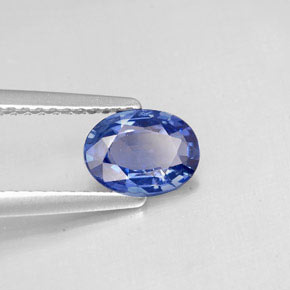 Zafiro azul natural de 0,73 ct, corte óvalo, VS