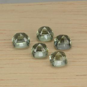 Gemas de zafiro verde natural de 3,80 ct, corte cojín, VVS-VS