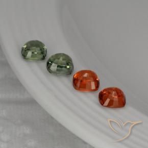 Gemas de zafiro multicolor natural de 2,63 ct, corte cojín, VS