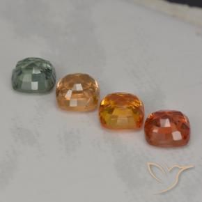 Gemas de zafiro multicolor natural de 2,84 ct, corte cojín, VVS-VS