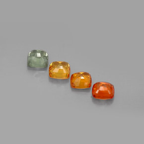Gemas de zafiro multicolor natural de  ct, corte cojín, VVS-VS