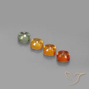 Gemas de zafiro multicolor natural de 2,66 ct, corte cojín, VVS-VS