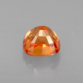 Zafiro naranja natural de 0,88 ct, corte cojín, VS