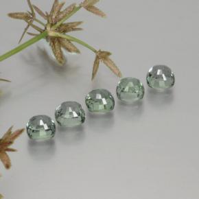Gemas de zafiro verde natural de  ct, corte cojín, VVS