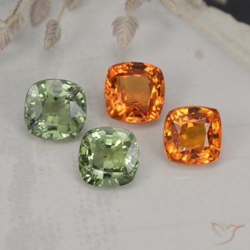 Gemas de zafiro multicolor natural de 2,54 ct, corte cojín, VVS-VS