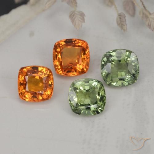 Gemas de zafiro multicolor natural de 2,54 ct, corte cojín, VVS-VS