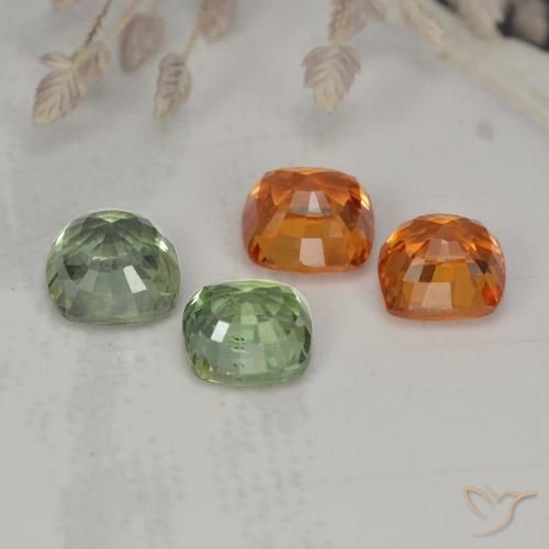 Gemas de zafiro multicolor natural de 2,54 ct, corte cojín, VVS-VS