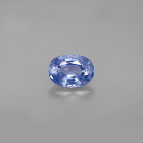 Zafiro azul natural de 0,98 ct, corte óvalo, VS
