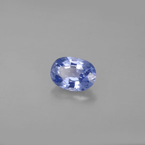 Zafiro azul natural de 0,98 ct, corte óvalo, VS