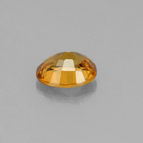 Zafiro amarillo natural de 0,74 ct, corte óvalo, VVS