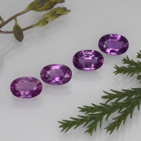 Gemas de zafiro púrpura natural de 2,23 ct, corte óvalo, VVS-VS