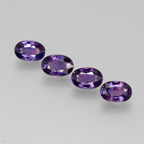 Gemas de zafiro violeta natural de  ct, corte óvalo, VVS-VS