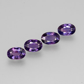 Gemas de zafiro violeta natural de  ct, corte óvalo, VVS-VS