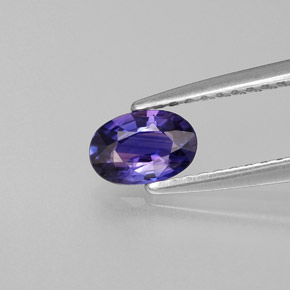 Zafiro violeta natural de 0,54 ct, corte óvalo, VVS-VS