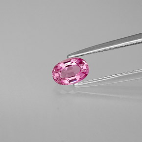 Zafiro rosa natural de 0,53 ct, corte óvalo, VVS